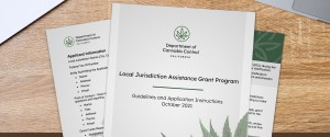 Closeup of documents depicting the Local Jurisdiction Assistance Grant Program